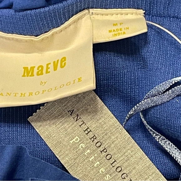 MAEVE by ANTHROPOLOGIE Poplin Ruffle Tube Top in Blue - Picture 7 of 10